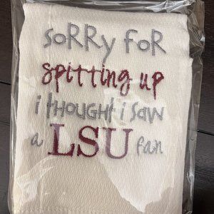 Maroon and Gray Baby Sports Fan Burp Cloth Set